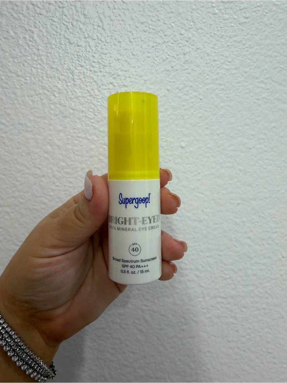 NEW Supergoop Bright-Eyed 100% Mineral Eye Cream SPF 40